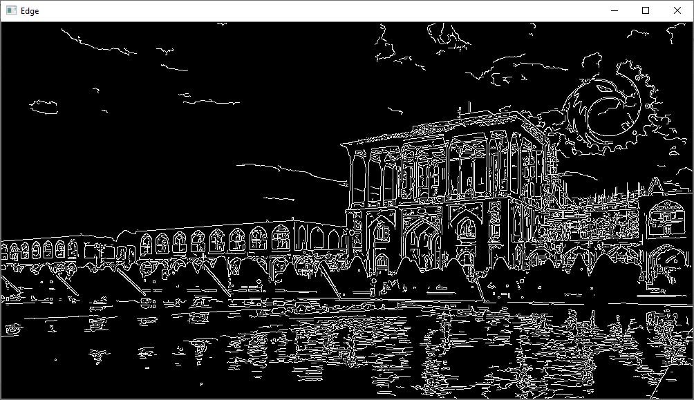 edge detection by opencv and python