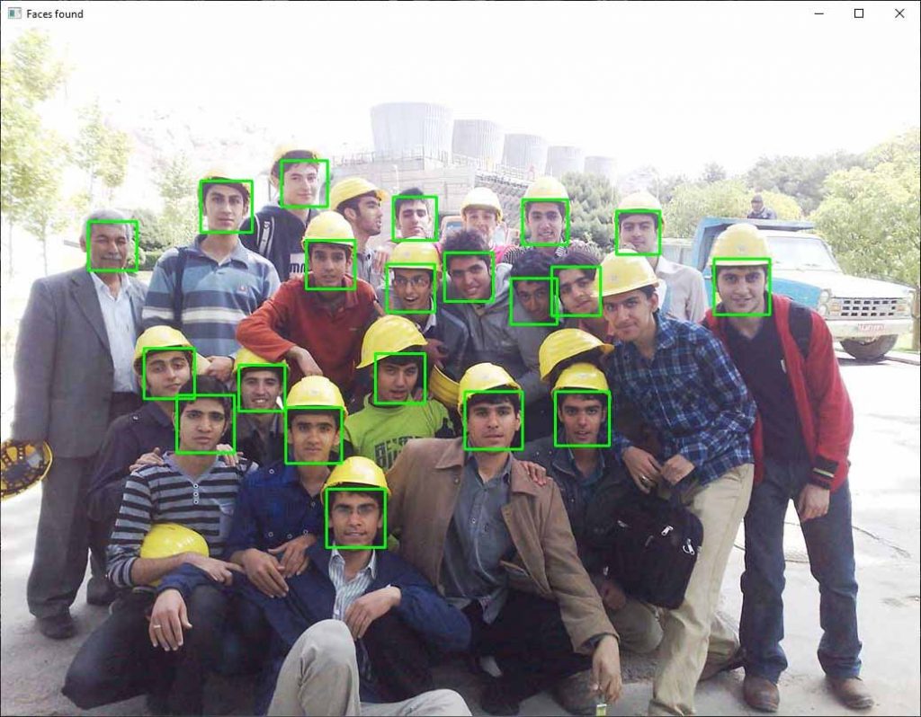 group face detection with opencv